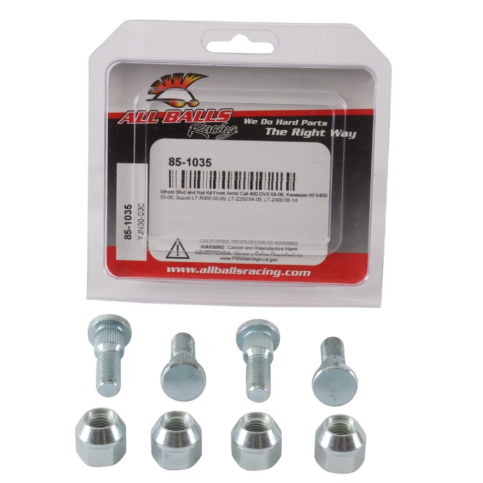New All Balls Wheel Stud and Nut Kit 85-1035 for Suzuki LT-R 450 06 07 08 09 Foto 3 de 4