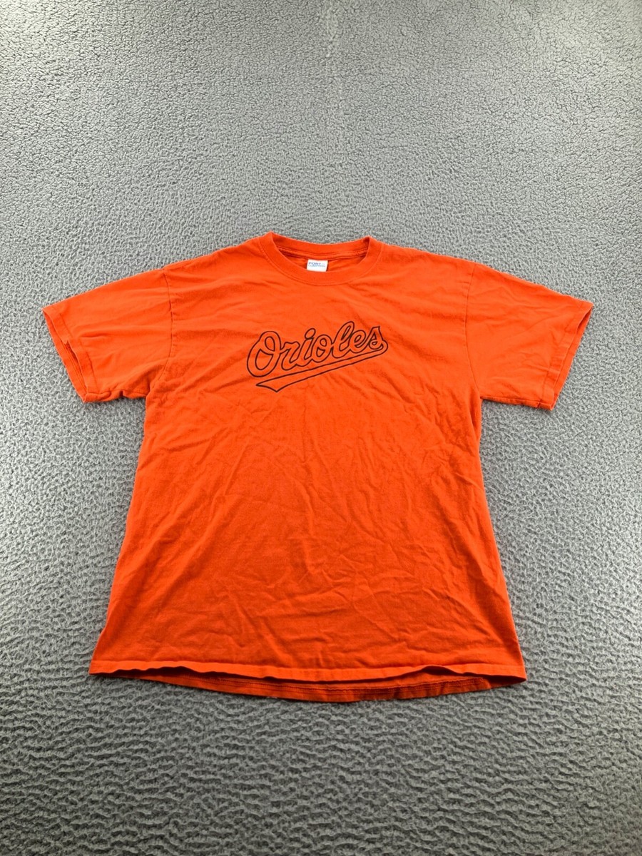 Baltimore Orioles Shirt Mens Large Orange MLB Baseball Short