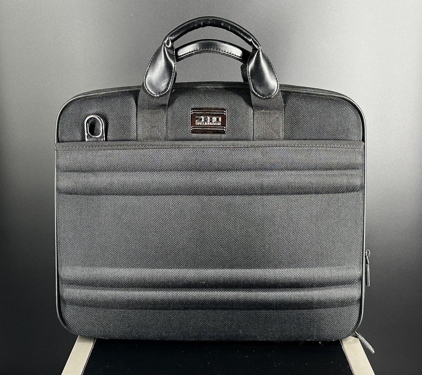 Zero Halliburton Black 16" Ballistic Nylon Hard Padded Laptop Briefcase