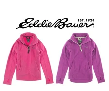 Eddie Bauer Girl's Super Soft Micro Polar Fleece 1/4 Zip Pullover (e102)