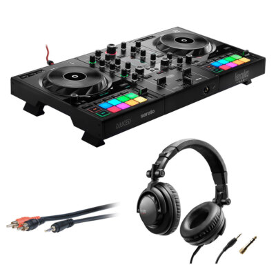 Hercules DJControl Inpulse 500 DJ Software Controller w/ Headphones & RCA Cable