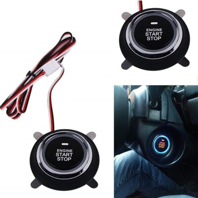 Car Engine Start Push Button Keyless Entry Ignition Switch Push Starter Kit 12V