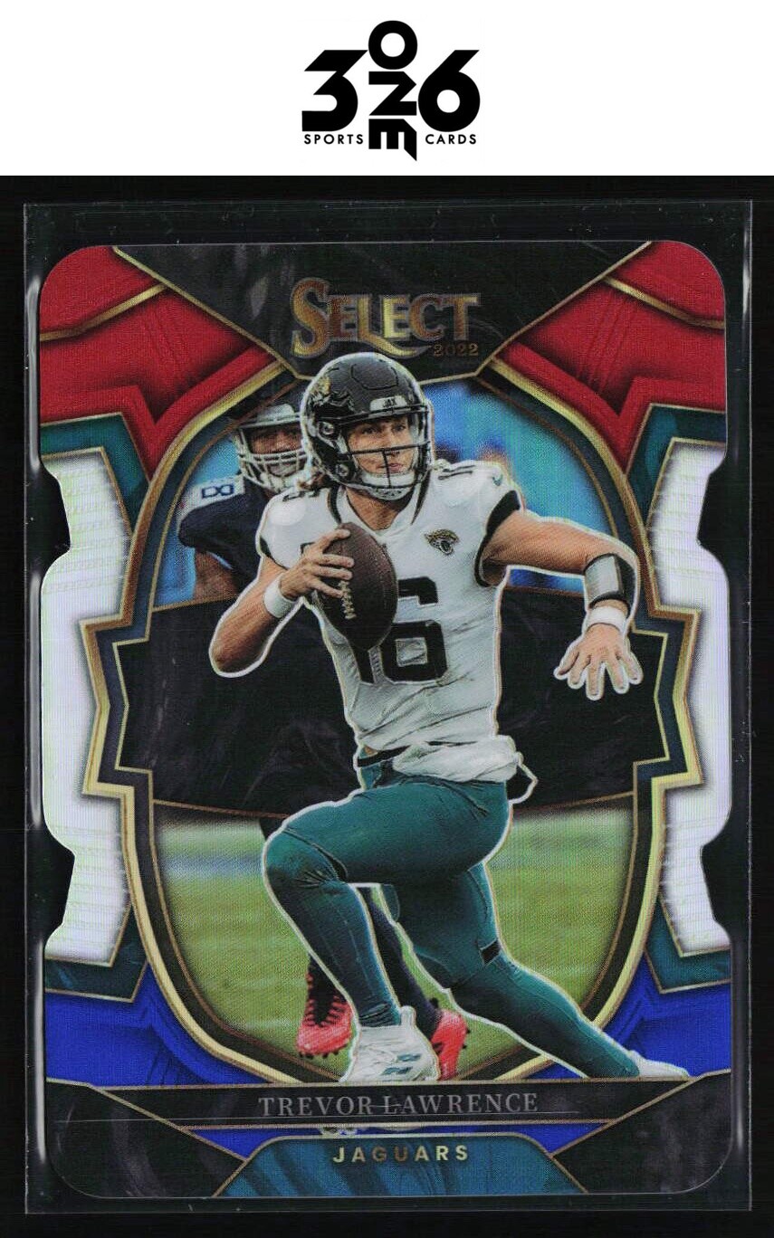 Trevor Lawrence 2022 Panini Select Red and Blue Prizm Die Cut #41