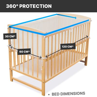 Paracolpi Lettino Neonato Traspirante Con Tasca - Bianco Stellato, Adatto 60x120 E 70x140 Cm | Design Sicuro E Comodo - Foto 3