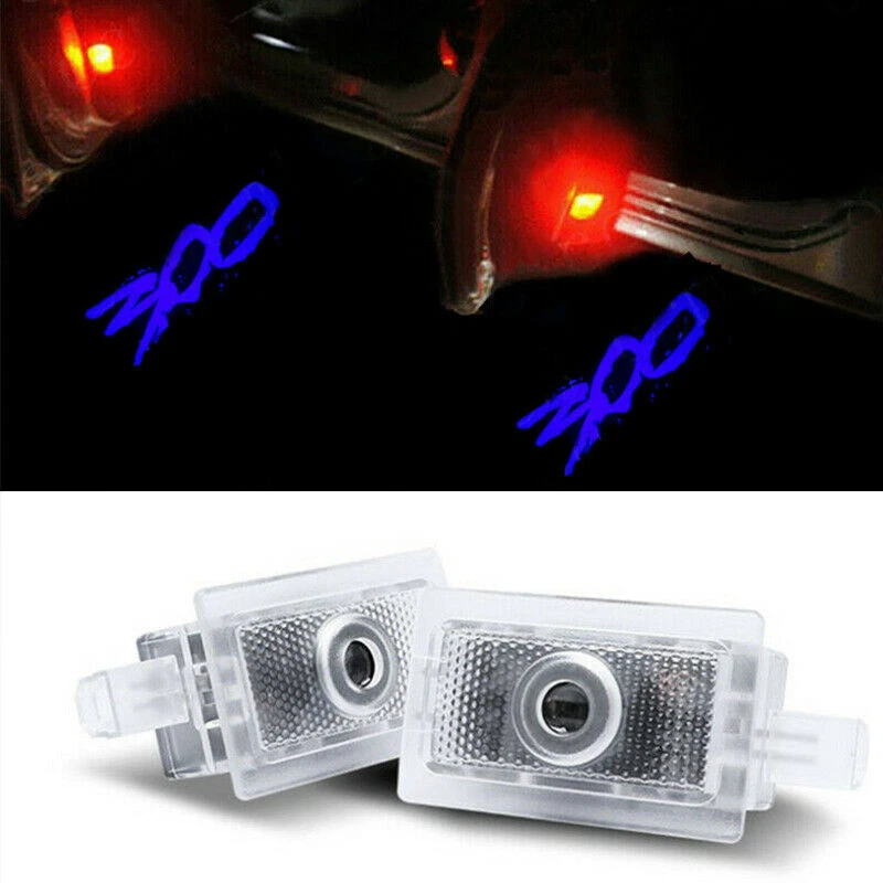 2x HD Blue 300 Ghost LED Door Shadow Projector lights For Chrysler