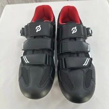 Peloton Bike Cycling Shoes Unisex 42 Black Red White Indoor Spin 3-Bolt Cleats