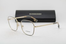 NEW BURBERRY B 1347 1109 BLACK GOLD GUNMETAL AUTHENTIC EYEGLASSES 52-18