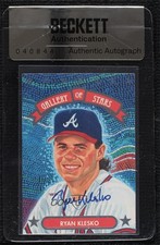 BAS 1992 Donruss Triple Play Gallery Stars Ryan Klesko Seal of Authenticity 3c7