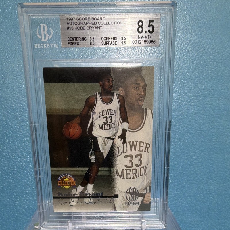 Kobe Bryant Score Board 1997 Lower Merion #13 Auto BGS 8.5 Lakers