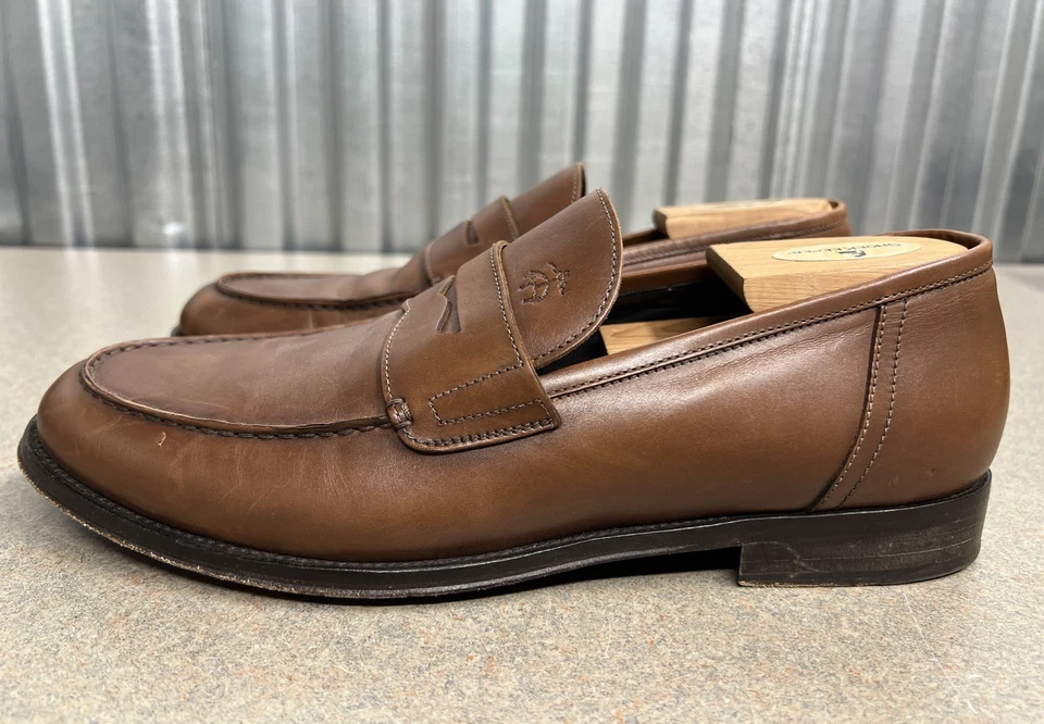 Brooks Brothers 1818 BrownPenny Loafers Mens 10.5 Made in Italy - Image 2 of 4