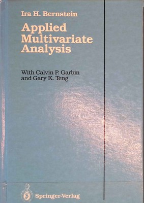 Applied Multivariate Analysis. Bernstein, Ira H.: