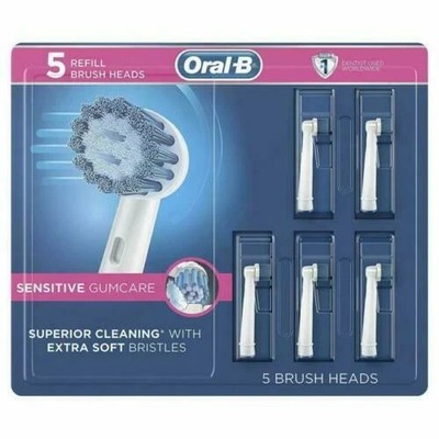 Oral-B Sensitive Gum Care Replacement Electric Brush Heads 5 Counts - SHIPS FREE