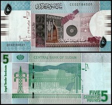 Sudan 5 Sudanese Pounds, 2011, P-72a, UNC