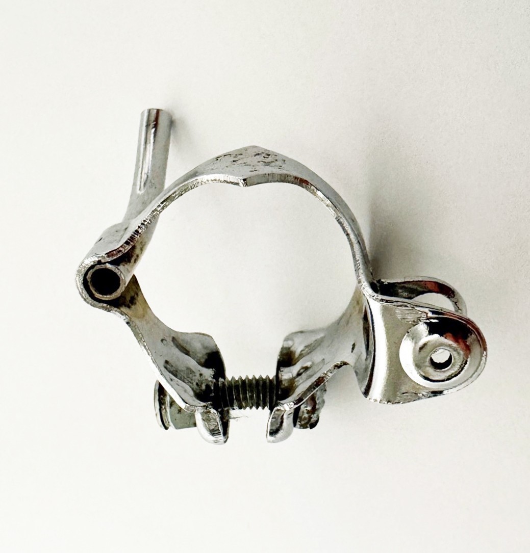 Vintage Bicycle 1-1/8" (28.6mm) 3.3.3. Cable Guide & Housing Stop, Chrome - Used