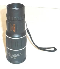 Go Tough 16x52 66M/8000M Field 22 Degrees Day & Night Rubber Monocular