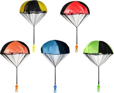 5 Pack Parachute Toy, Tangle Free Throwing Toy Parachute, Top Mixed Colorful