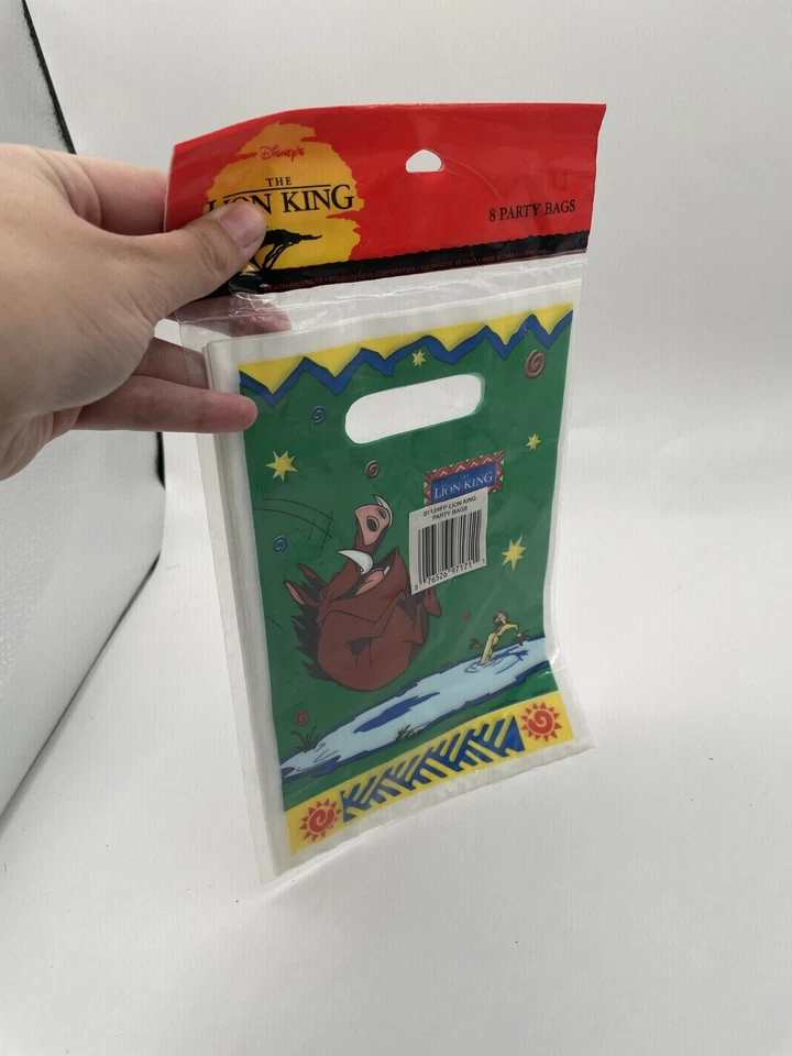 Bolsas de botín raras vintage 1994 Disney El Rey León NOS 8 fiestas de cumpleaños Foto 4 de 4