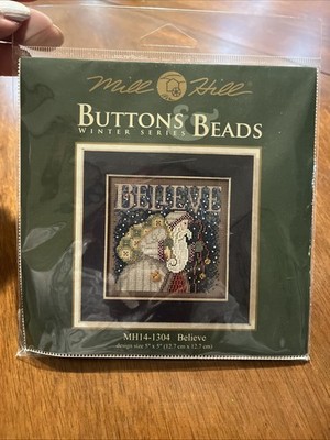Mill Hill Buttons & Beads Winter Series Santa Claus Believe Christmas Mh14-1304