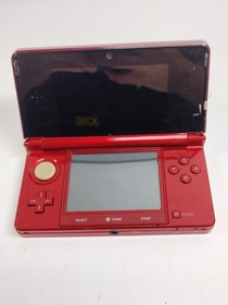 Nintendo 3DS Handheld System Flame Red Working With No Charger