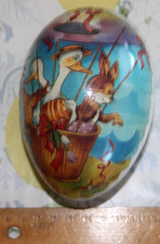 DDR Ostern Osterei Hase Osterhase Pappe Pappei zum füllen 12x8cm vintage AX