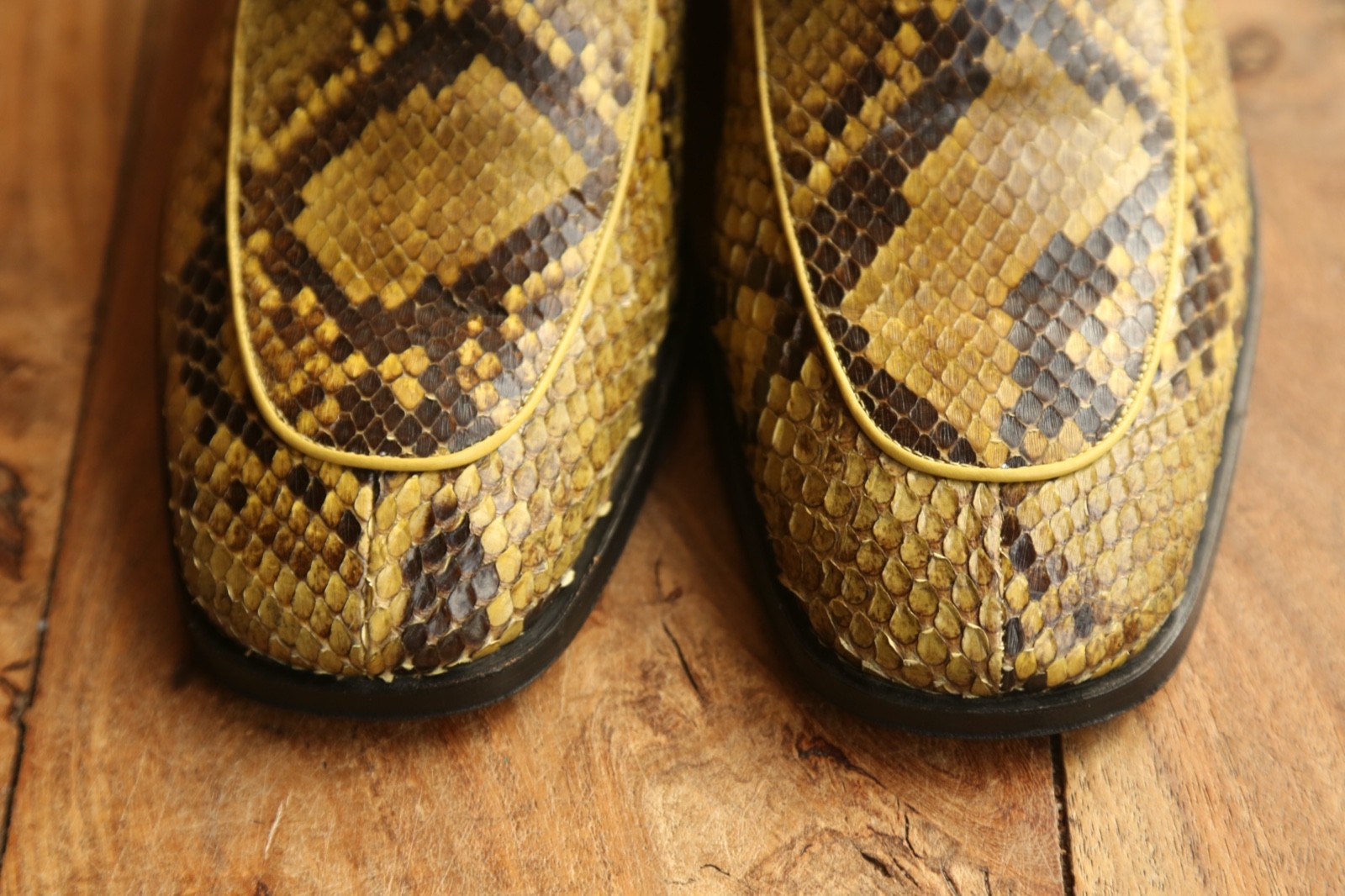 Gucci Green Python Leather Silver Bit Shoes Loafe… - image 8