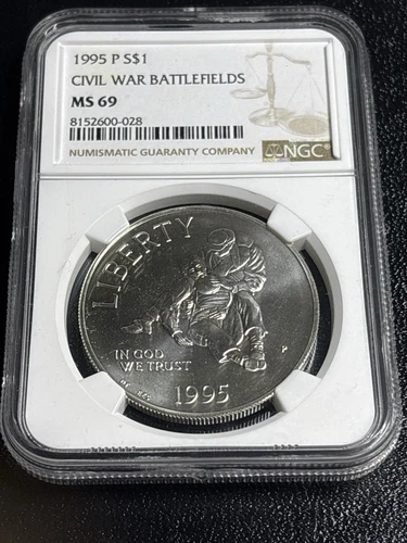 1995-P Civil War Battlefields Silver $1 NGC MS69 Commemorative Coin