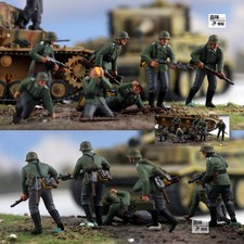 Homemade 1/72 German Mechanized Infantry Battle 7-person Group Finished Model