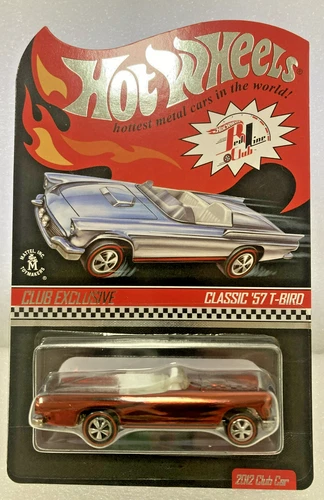 Hot Wheels 2012 3308/3500 RLC Classic '57 T-Bird w/Case Red Line Club w/ Button