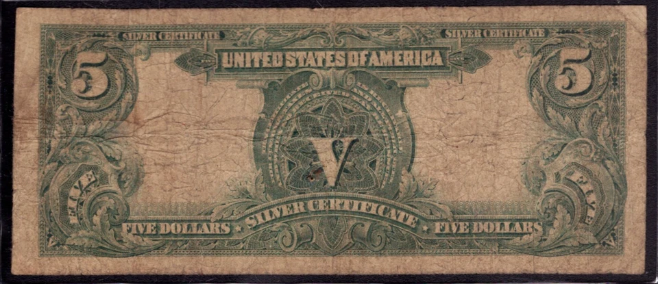 1899 $5 SILVER CERTIFICATE CHIEF NOTE FR.271 LYONS ROBERTS PCGS B VERY GOOD VG 8 - Image 4 of 4