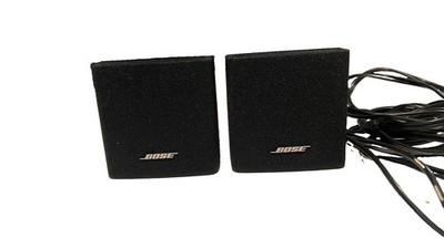 Bose Acoustimass Single Cube Satellite Speakers - (2) PAIR  w/wires -Black
