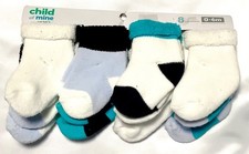 Child Of Mine Knit Socks By Carter's, Boys, Size 0-6 Months, 8 Pairs
