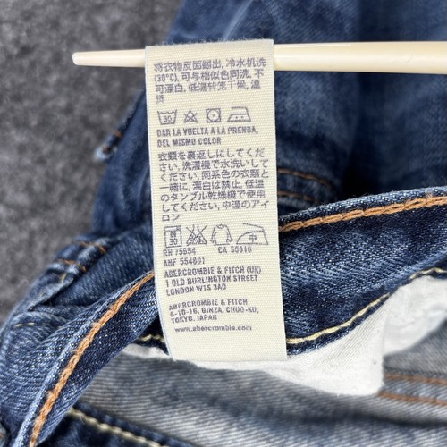 Abercrombie & Fitch Boys Jeans Baxter Low Rise Slim Boot Cut Youth 10 Dark Wash - Picture 7 of 16