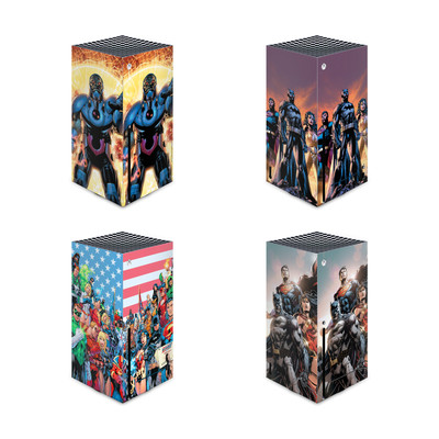 JUSTICE LEAGUE DC COMICS COMIC-BUCHEINBÄNDE VINYL SKIN FOR XBOX SERIES X CONSOLE