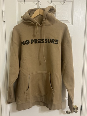 #ad Logic No Pressure Large Brown Hoodie $39.99