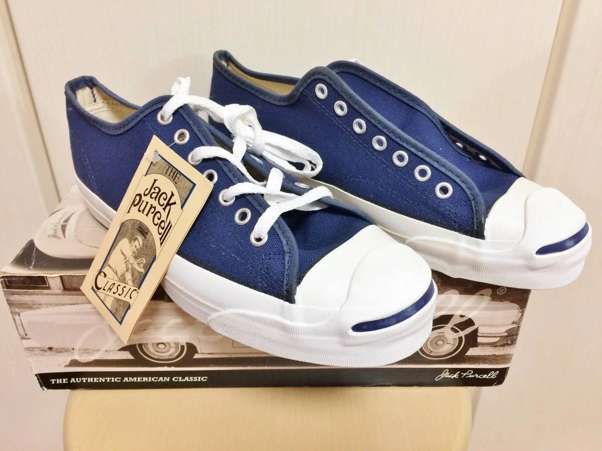 は*か様 80s USA JACK PURCELL vintage conver Vintage Jack Purcell 1980's Blue plaid natural “Made in U.S.A.