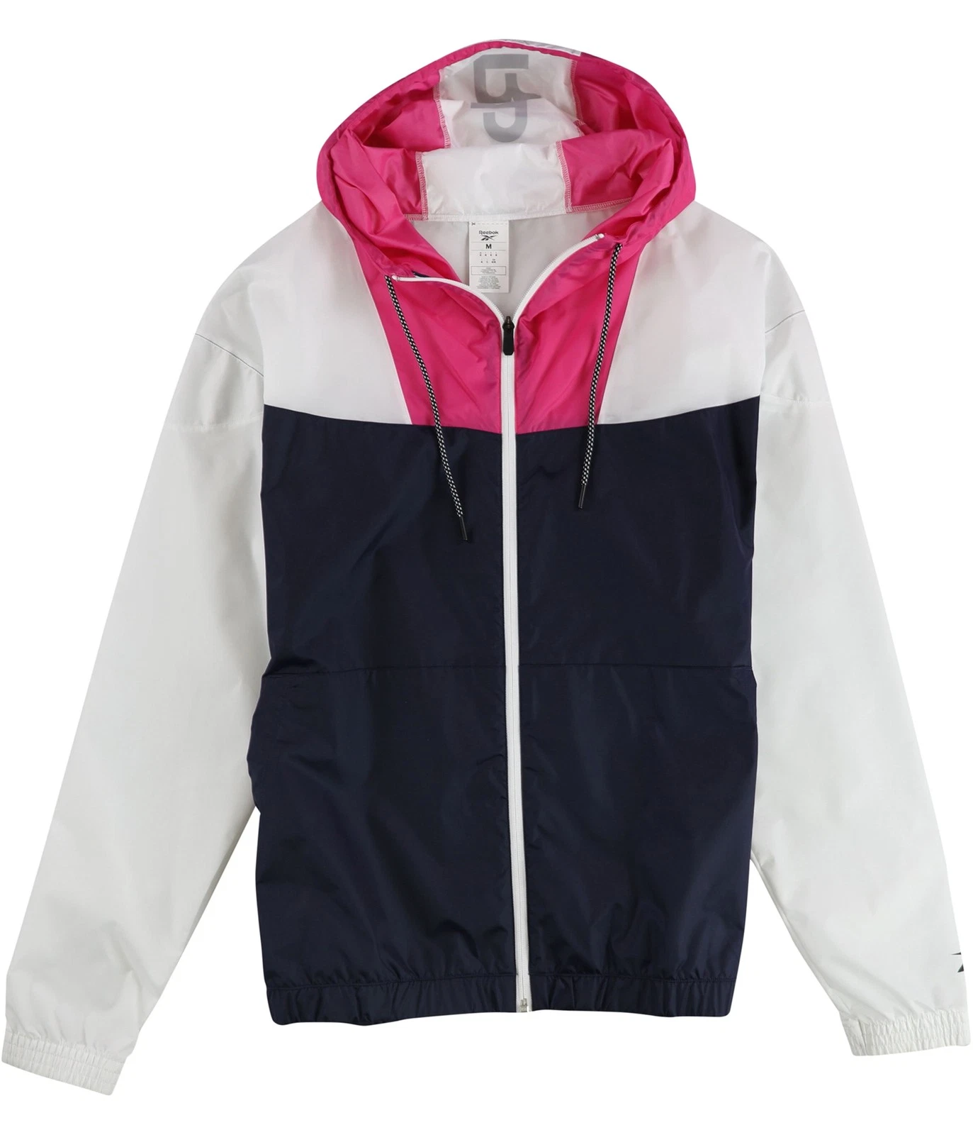 Reebok Mens Meet You There Woven Windbreaker Jacket, Pink, Medium