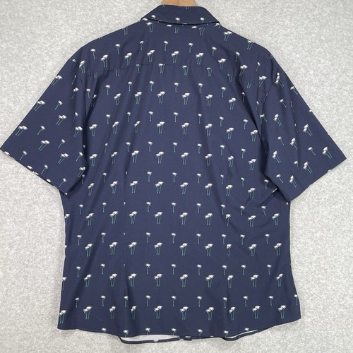 Mizzen Main Shirt XXL Classic Blue AOP Stretch Performance Button Up - Picture 7 of 7