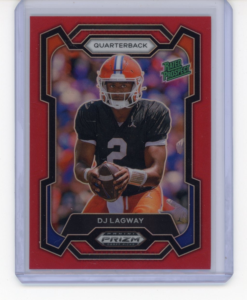 DJ Lagway 2024 Prizm Draft Picks, 182, Red Rated Rookie 262/299