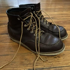 Red Wing 8138 Heritage 6” Moc Toe 10D Black Cherry / Dark Brown