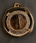Vintage Gold Plated & Cubic Zirconia 1944 Mercury Dime Necklace Pendant — photo 3