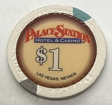 PALACE STATION 1 Casino Chip Las Vegas Nevada House Mold 201