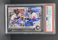 2021 Topps Now #267 Ronald Acuna Jr. Vladimir Guerrero Jr. Dual Auto PSA Cert