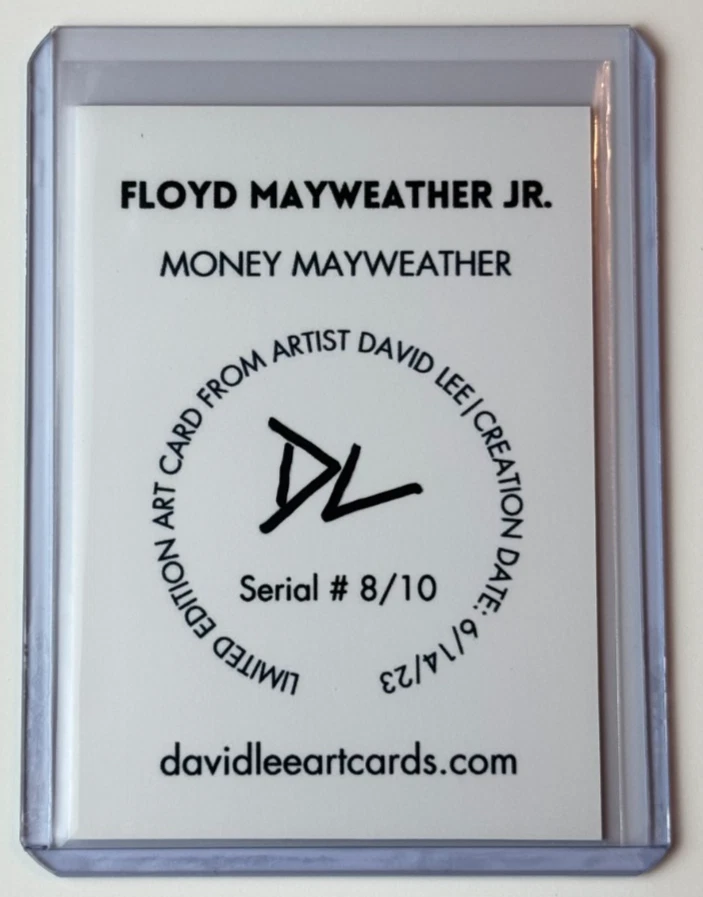 Floyd Mayweather Jr. Limited Edition Artist Signed "Money" Boxing Card 8/10 - Image 2 of 2