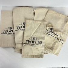 Vintage Canvas Bank Money Bag Peoples Trust City Bank Reading Pennsylvania PA