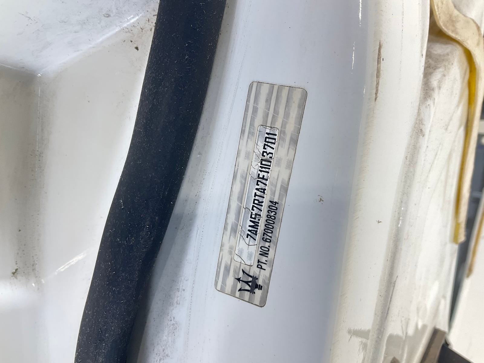 14-20 Maserati Ghibli Rear Right Door Shell White OEM