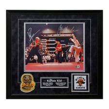William Zabka & Ralph Macchio "The Karate Kid" Autographed Photo Framed Beckett