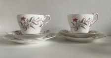 Paragon & Royal Standard " Fancy Free ". Two trio's of cups saucers & sideplates