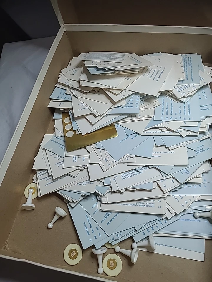 Vintage Bible Trivia Board Game Cadaco 1984 USA Made Model 811 Appears Complete - image 2 of 4