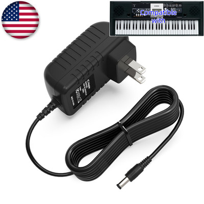 AC Adapter for Yamaha PSR-E233 YPG-625 YPG-525 Piano Keyboard Power Supply Cord
