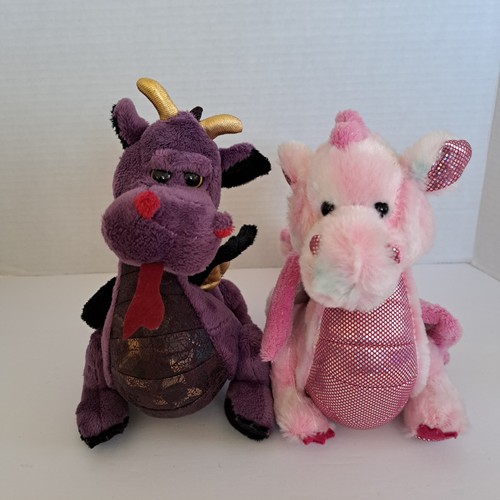 Webkinz Ganz Whimsy Dragon HM156 & Emperor Dragon HM178 Lot Of 2 Plush